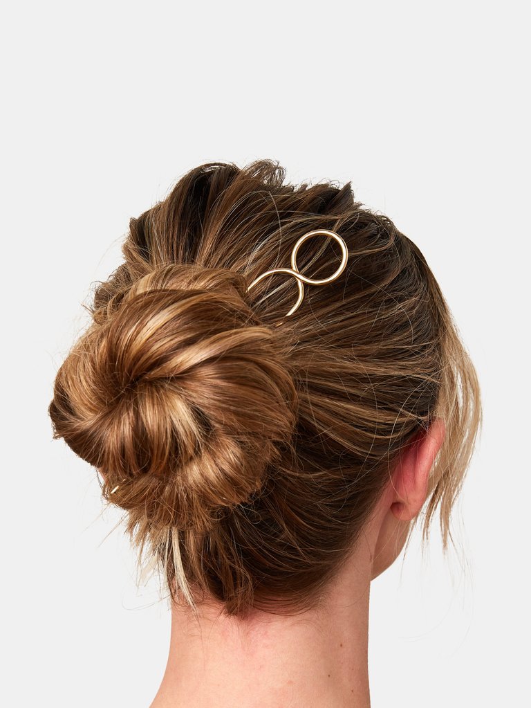 Brass Circle Hair Stick