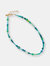 Green Mix Glass Bead Necklace And With Extension - Green