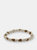 IVORY AND GOLD TRIANGLE DESIGN SLIDE AND STACK BRACELET - Ivory and gold