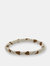 IVORY AND GOLD TRIANGLE DESIGN SLIDE AND STACK BRACELET - Ivory and gold