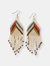 IVORY GOLD MUTED CHEVRON EARRINGS - Ivory gold