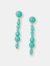 MINT LONG DROP BEAD POST EARRINGS - Mint