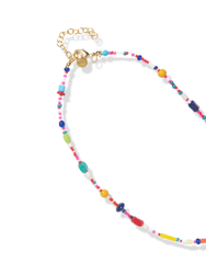 Rainbow Multi Mix Necklace With Extension - Rainbow Multi