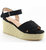 Women's Sandal Wedge In Black - Black