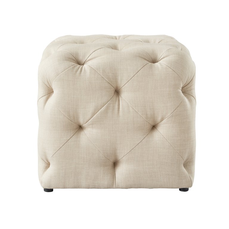 Claudia Velvet Or Linen Ottoman