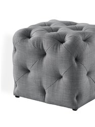 Claudia Velvet Or Linen Ottoman