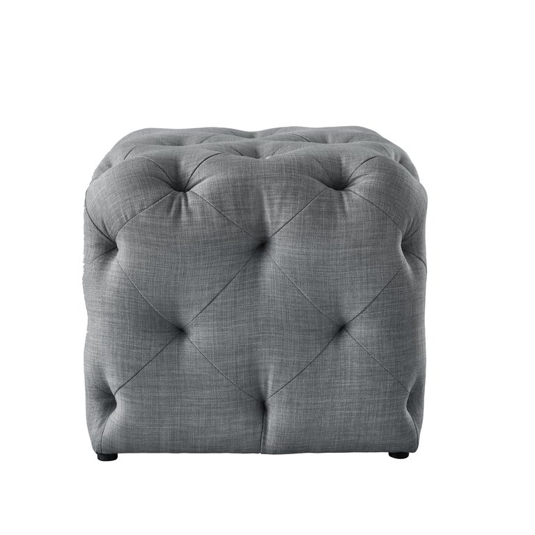 Claudia Velvet Or Linen Ottoman