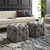 Claudia Velvet Or Linen Ottoman - Light Grey