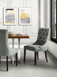 Dining Chair, Leather PU - Light Grey
