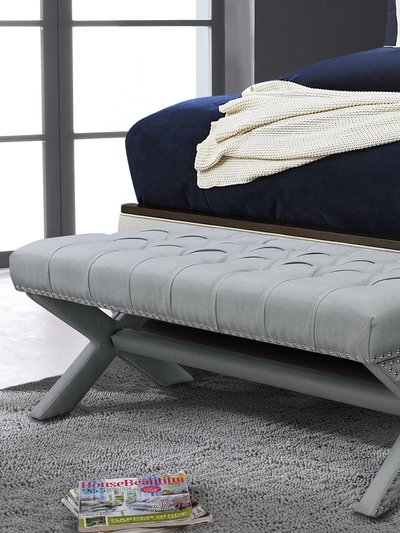 Inspired Home Jacqueline Velvet Button Tufted Bench product