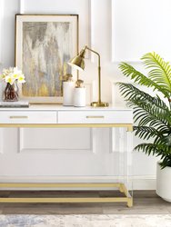 Jerome Console Table - White/Gold