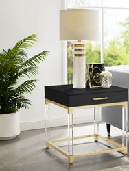 Jerome End Table - Black/Gold
