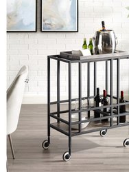 Kelsey Bar Cart - Black/Grey