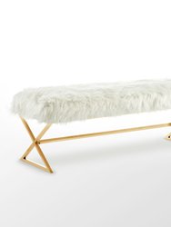 Liam Faux Fur Bench