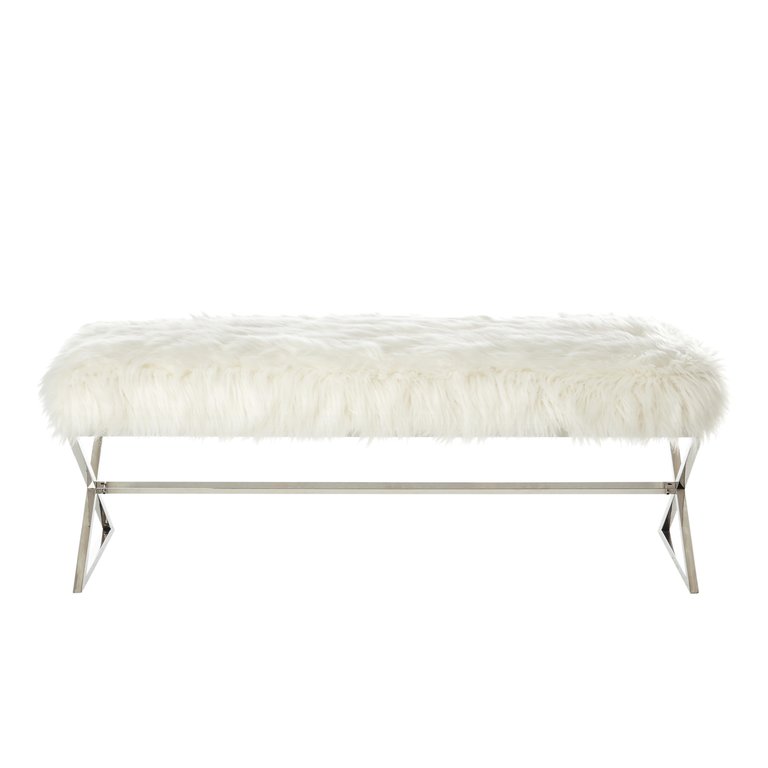 Liam Faux Fur Bench