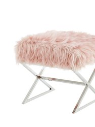 Liam Faux Fur Ottoman