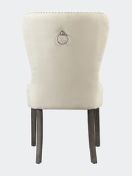 Linen Ring Handle Nailhead Dining Chair