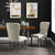 Linen Ring Handle Nailhead Dining Chair - Cream White