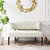 Livia Velvet Bench - Cream White