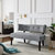 Livia Velvet Bench - Light Grey