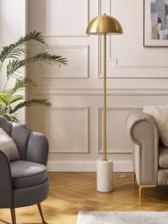 Marlen Floor Lamp - Brass/White
