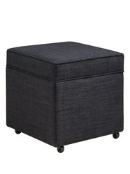 Martina Linen Or Velvet Hidden Storage Ottoman