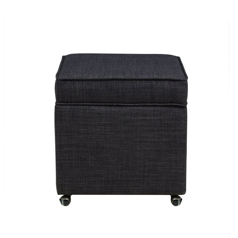 Martina Linen Or Velvet Hidden Storage Ottoman