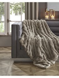 Noelia Knit Throw Blanket - Brown