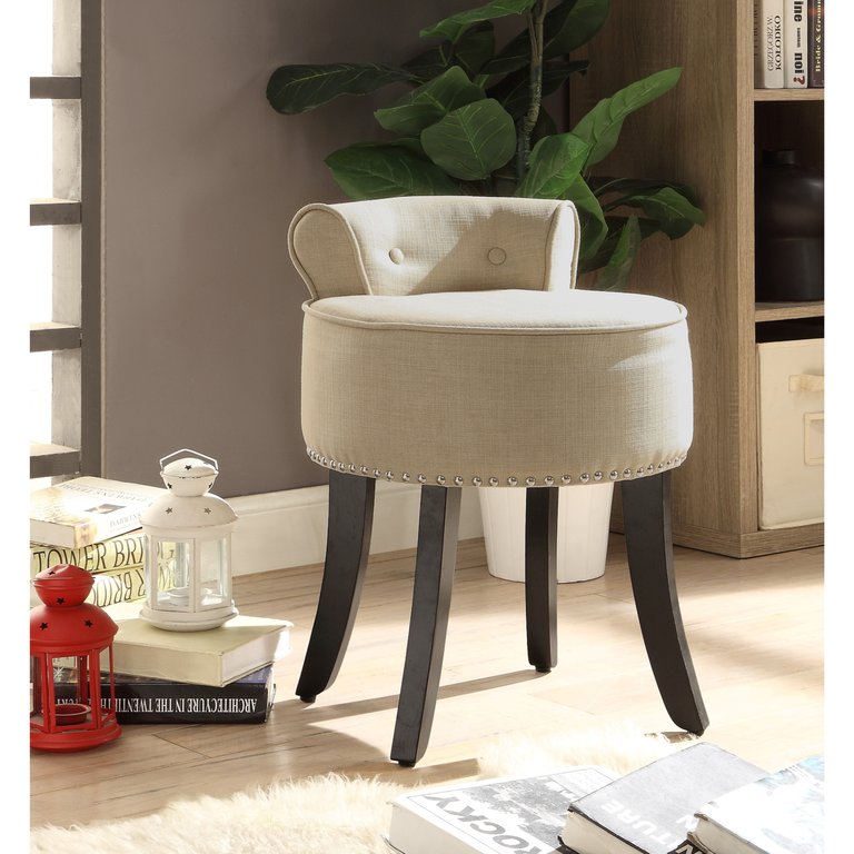 Odion Vanity Stool - Beige