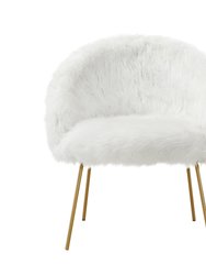 Pamela Accent Chair, Faux Fur