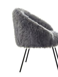 Pamela Accent Chair, Faux Fur