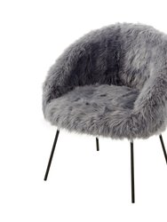 Pamela Accent Chair, Faux Fur