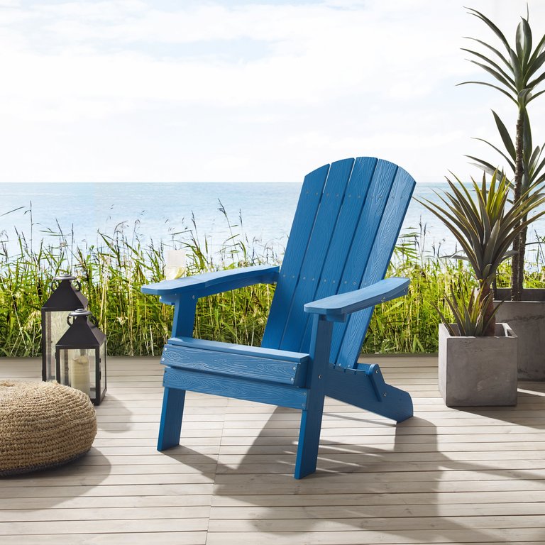 Rashawn Outdoor Adirondack Chair - Blue