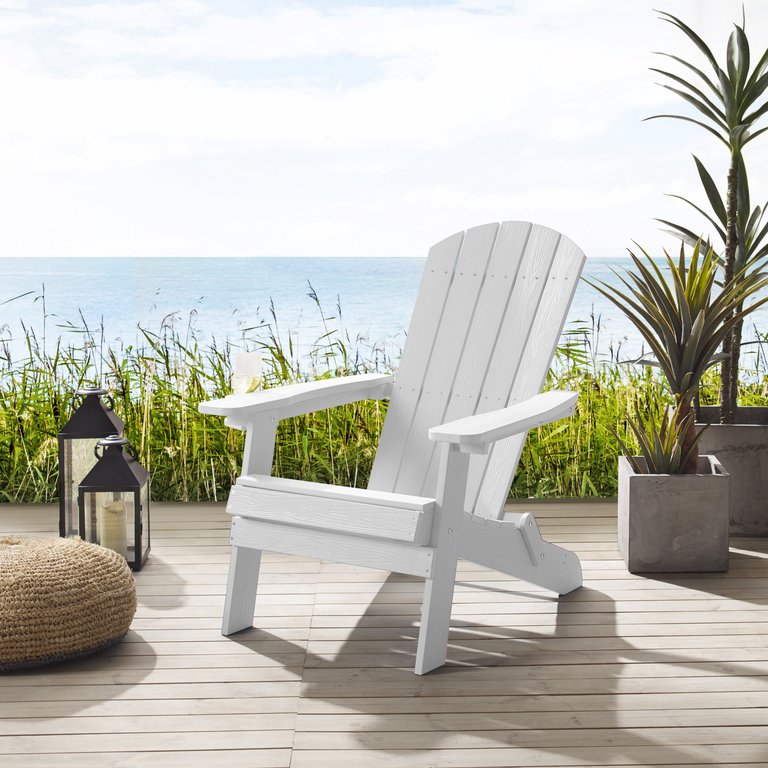 Rashawn Outdoor Adirondack Chair - White