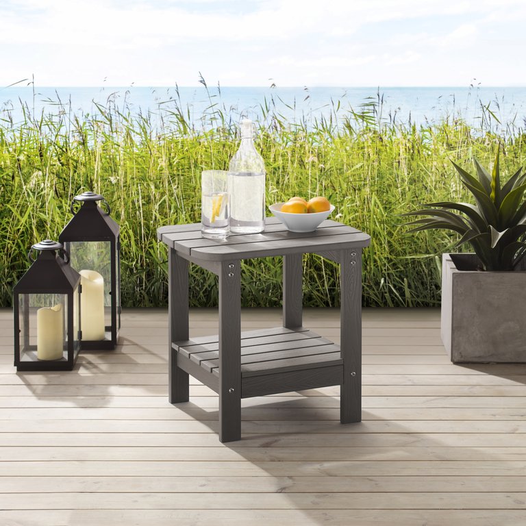 Raymundo Outdoor Side Table - Charcoal Grey