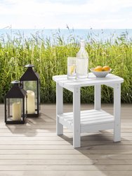Raymundo Outdoor Side Table - White