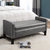 Scarlett Storage Bench - Silver Croc