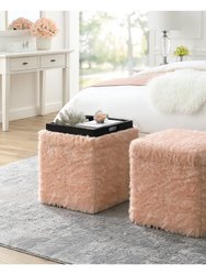 Storage Ottoman - Blush