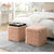 Storage Ottoman - Blush