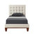 Telford Beige Linen Twin Size Platform Bed