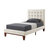 Telford Beige Linen Twin Size Platform Bed