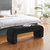 Uma Bench, Velvet - Black