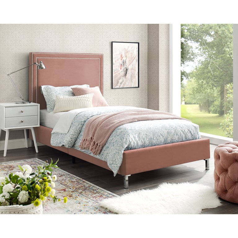 Valentina Platform Bed - Blush