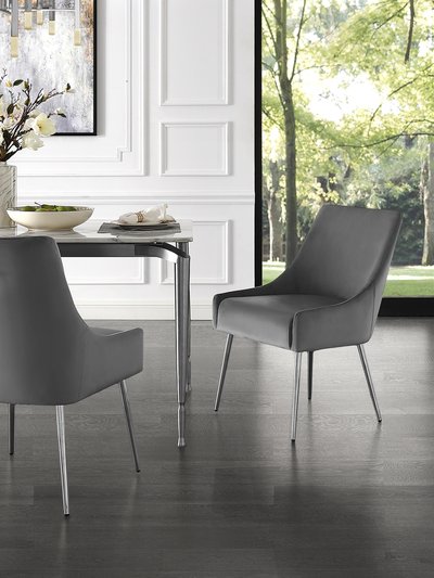 Inspired Home Velvet Metal Leg Armless Dining Chair product
