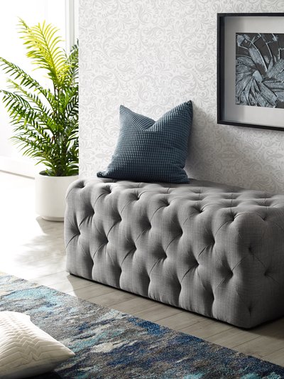 Inspired Home Walterly Linen Allover Tufted Bench product