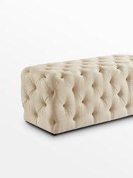 Walterly Linen Allover Tufted Bench