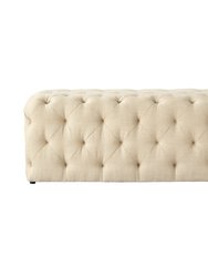 Walterly Linen Allover Tufted Bench