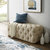 Walterly Linen Allover Tufted Bench - Beige