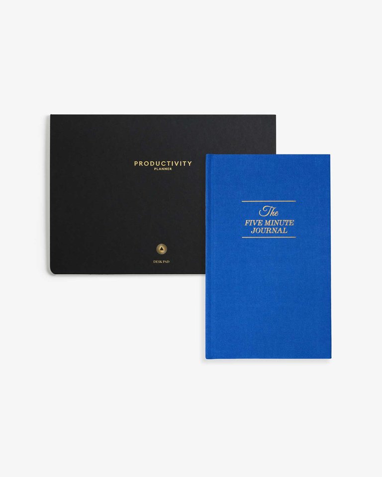 Grateful Workflow Daily Bundle - Royal Blue (Day Planner & Journal Book) - Royal Blue  