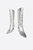 Eff Metallic Knee High Boot - Silver